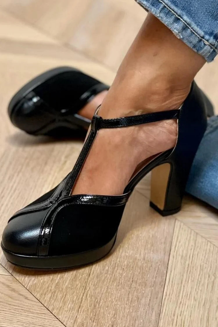 NICOLETTA | T-Bar Decolleté Platform