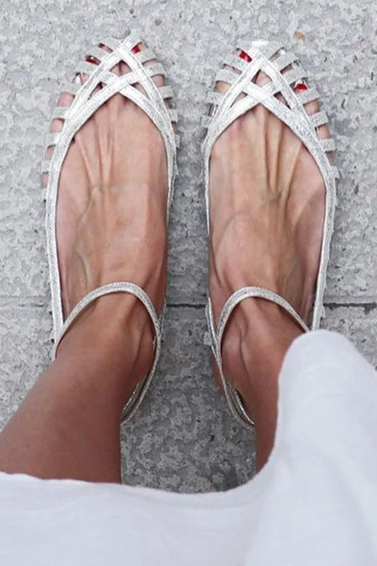GIADA Elegant Woven Ballerina with Strap for a Sophisticated Style