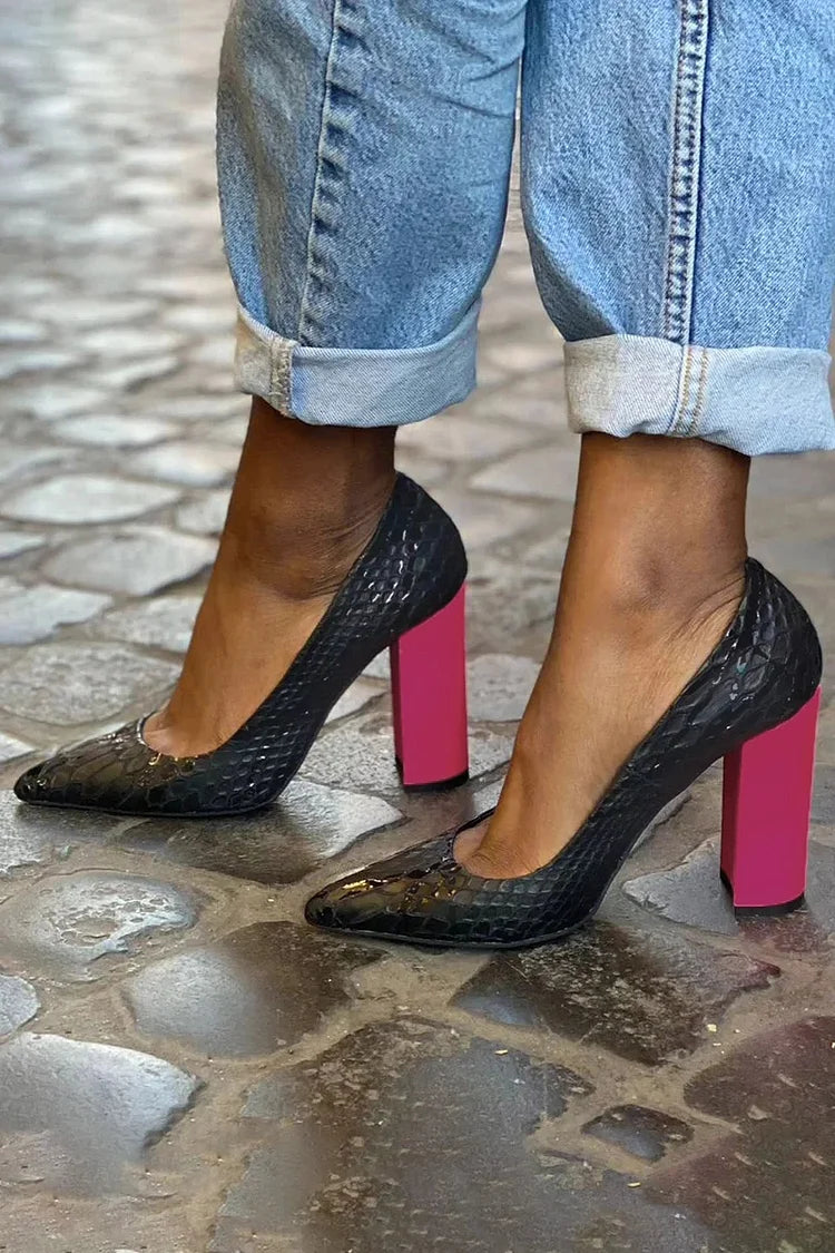 LUANA | Fluorescent High Heel Open Toe