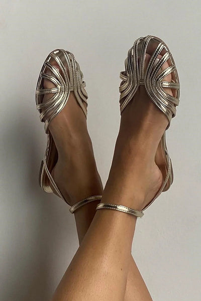 GINEVRA | Elegant Ballerina with Interwoven Detail for a refined look