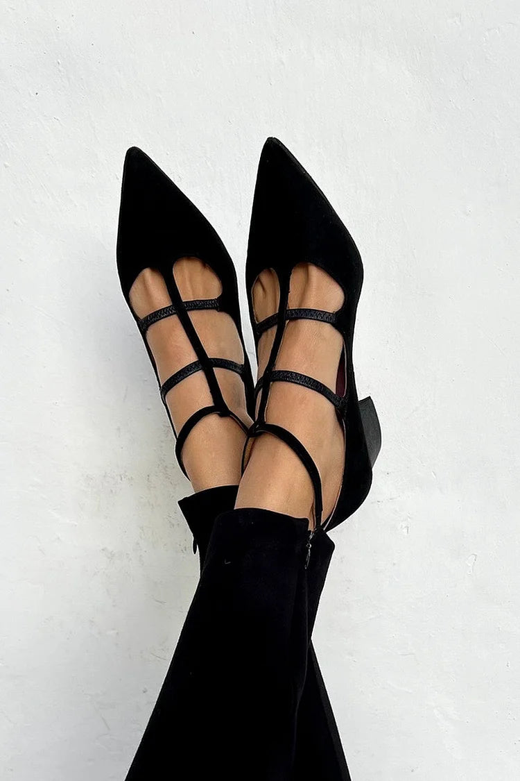 Deborah | Strappy Pointed Flats