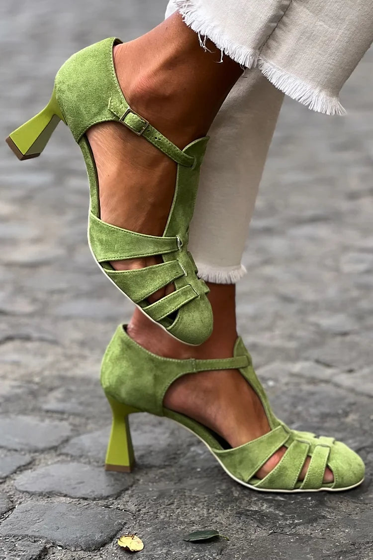 BEATRICE | Block Heel Sandals with Straps