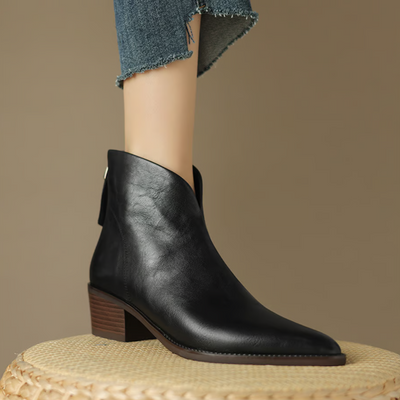 Camille | Luxury Low Heel Ankle Boots