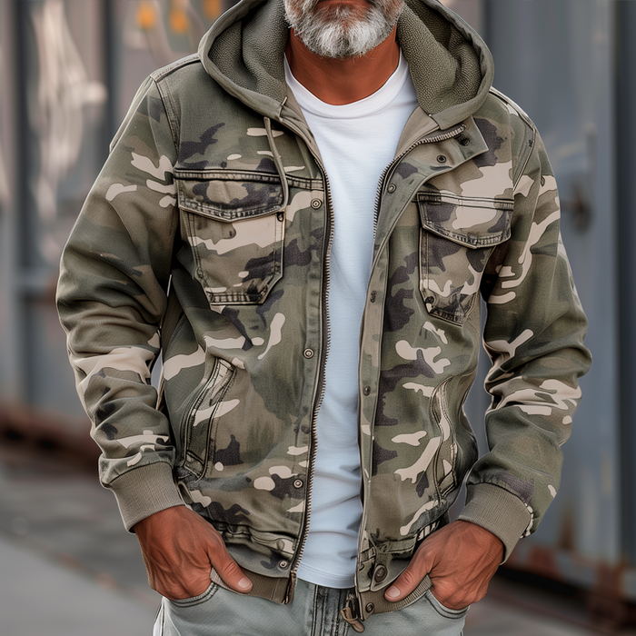 Sami | Jas with stylish camouflage print for a trendy look