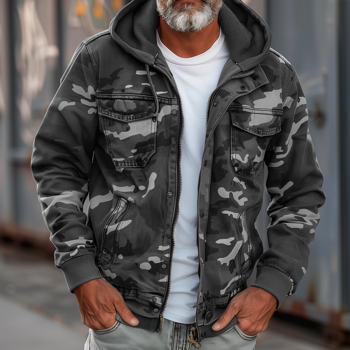 Sami | Jas with stylish camouflage print for a trendy look