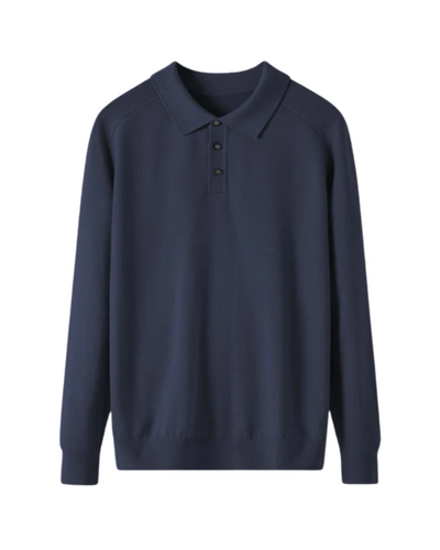 Collin - Merino Wool Long Sleeve Polo