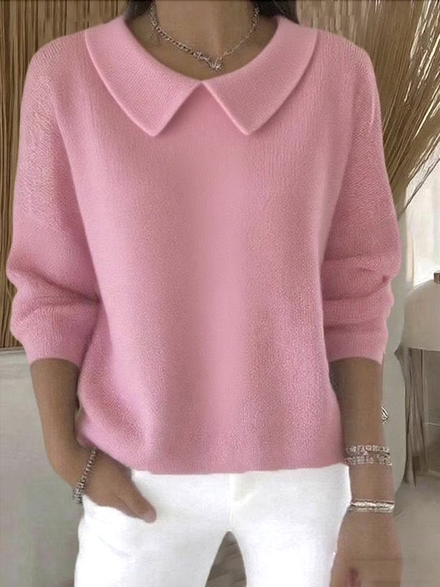 Mona – Collared Knit Jumper
