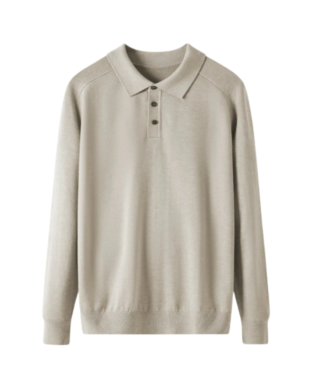 Collin - Merino Wool Long Sleeve Polo
