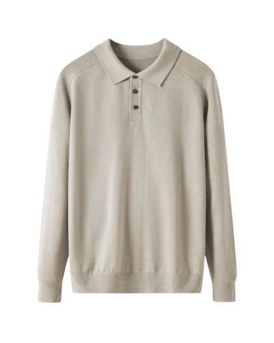 Collin - Merino Wool Long Sleeve Polo