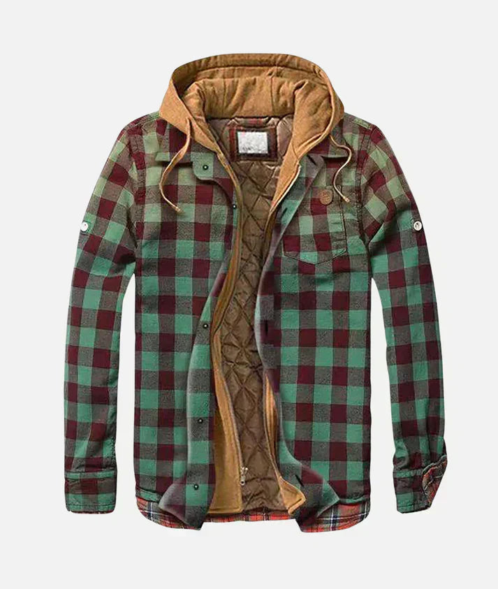 Chic Patchwork Blazer with Elegant Plaid Details