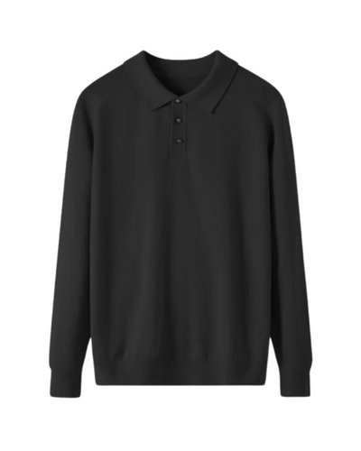 Collin - Merino Wool Long Sleeve Polo