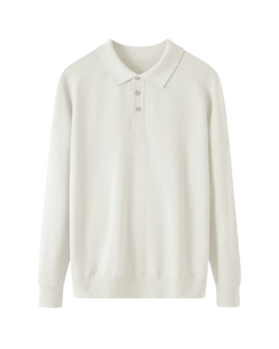 Collin - Merino Wool Long Sleeve Polo