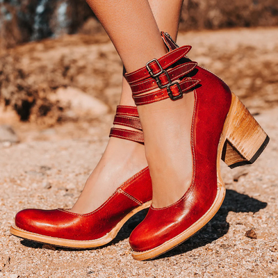 Audrey - Vintage Block Heel Shoes