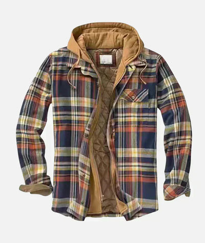 Chic Patchwork Blazer with Elegant Plaid Details