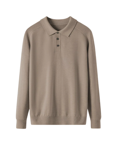 Collin - Merino Wool Long Sleeve Polo