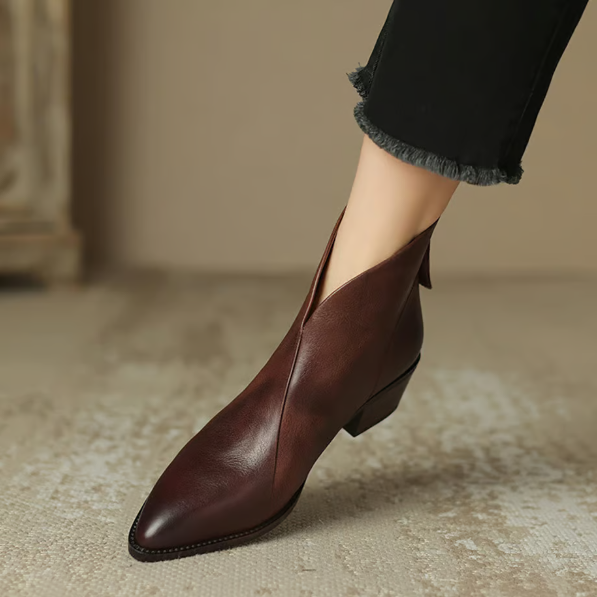 Camille | Luxury Low Heel Ankle Boots