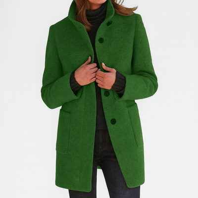 ZUZANA | Women's Long Coat with High Collar