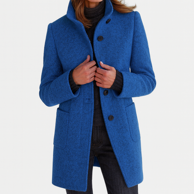 ZUZANA | Women's Long Coat with High Collar