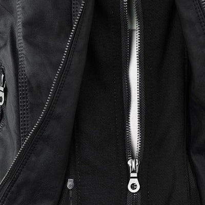 Gia - Leather Biker Jacket