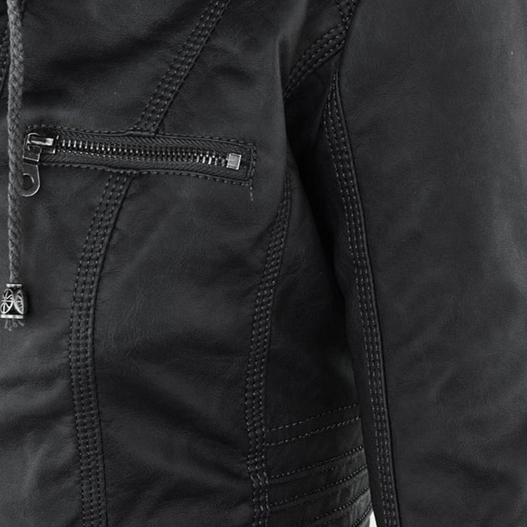 Gia - Leather Biker Jacket