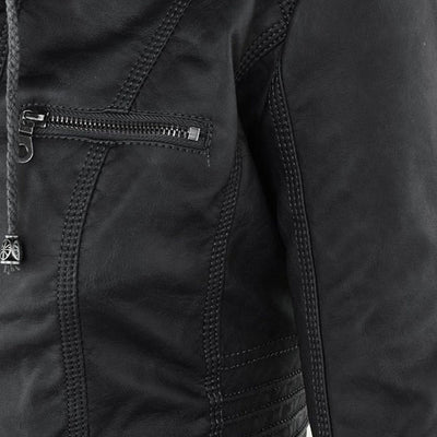 Gia - Leather Biker Jacket