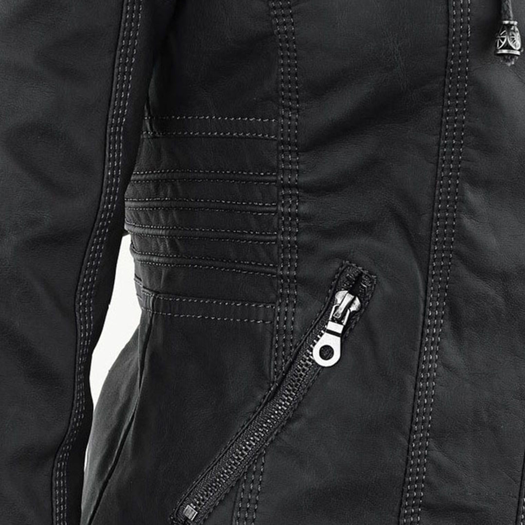 Gia - Leather Biker Jacket
