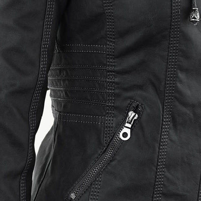 Gia - Leather Biker Jacket