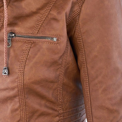 Gia - Leather Biker Jacket