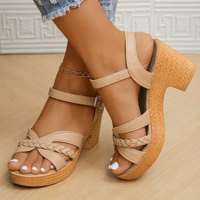 MELODIE | Braided Strap Platform Sandals