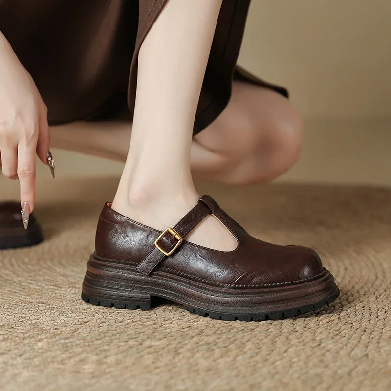 Giorgia | Elegant High-Quality Leather Mary Jane Shoes