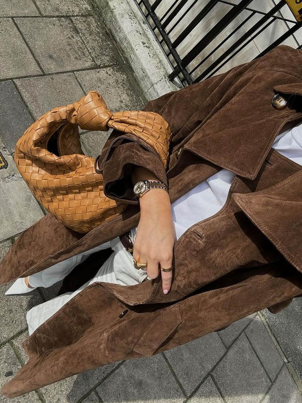 Nora – Suede Trench Coat