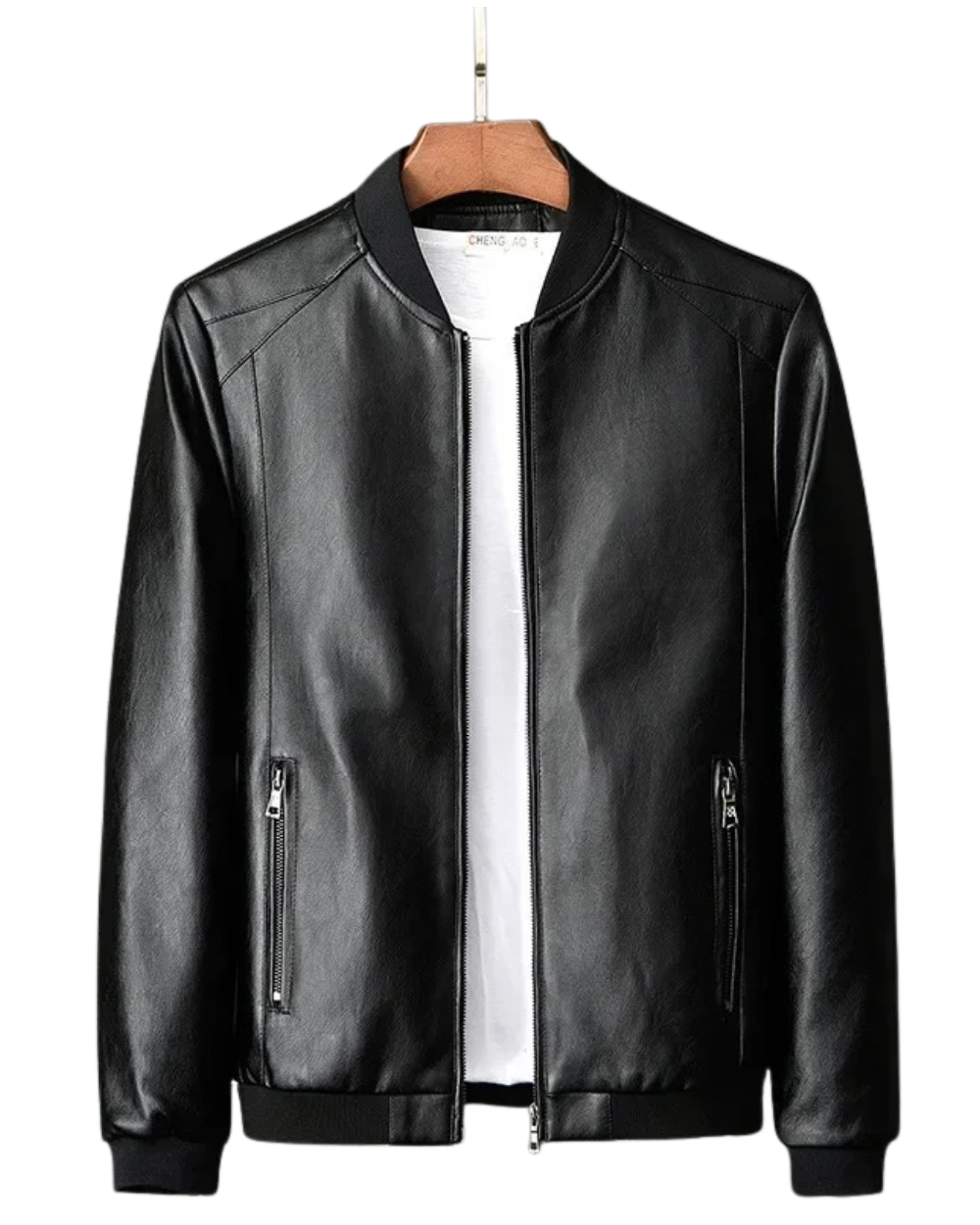 Leather motorcycle jacket