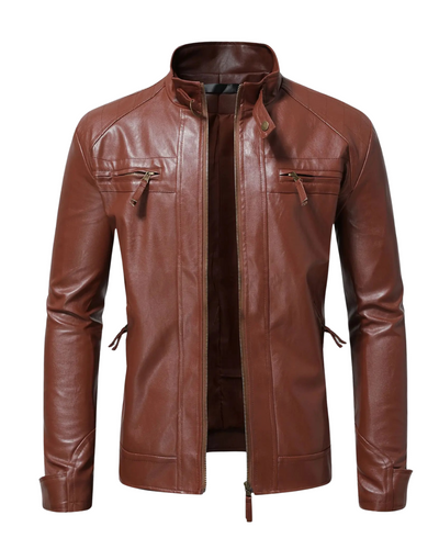 Elegant men's leather jacket