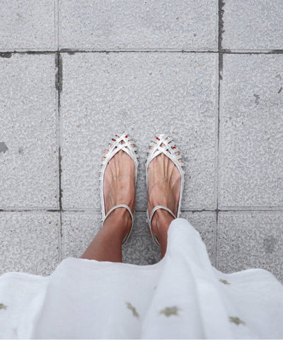 GIADA Elegant Woven Ballerina with Strap for a Sophisticated Style