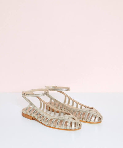 GIADA Elegant Woven Ballerina with Strap for a Sophisticated Style