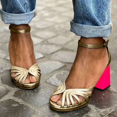 Soise™ | Elegant open-toe ankle strap sandals for a sophisticated style