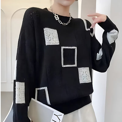 Anastasia – Elegant Knit with Geometric Detailing