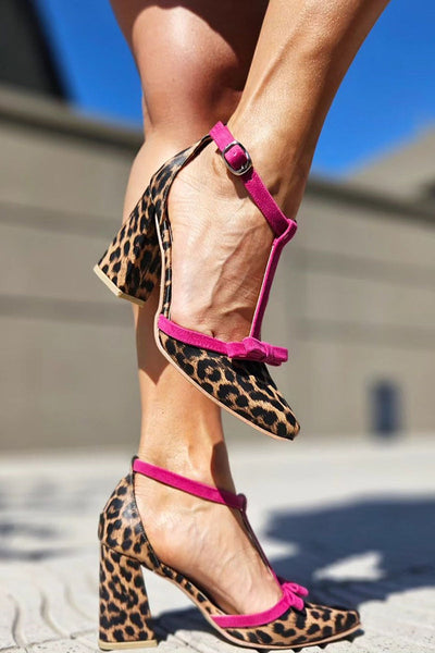 Beauu™ | Elegant Green Leopard Print Sandals with Attractive Colored Details