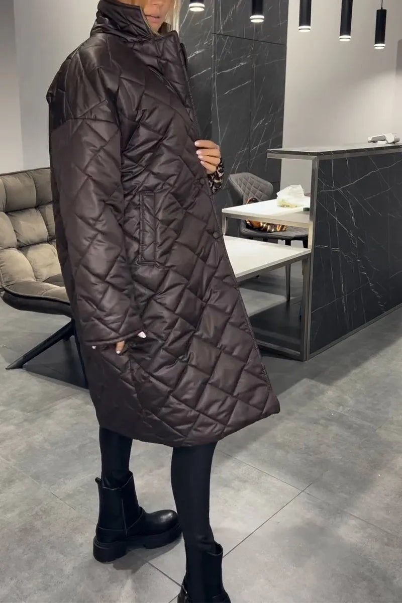 Margaret – Quilted Longline Coat