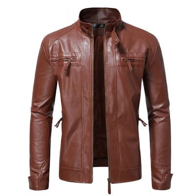 Elegant men's leather jacket