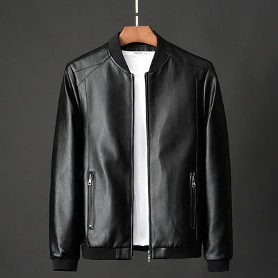 Leather motorcycle jacket