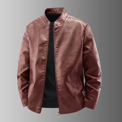 Leather motorcycle jacket