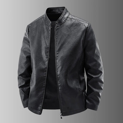 Leather motorcycle jacket