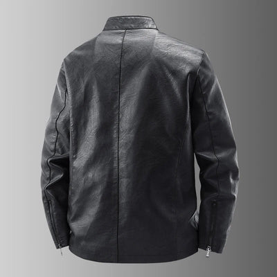Leather motorcycle jacket