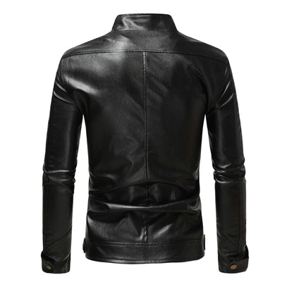 Elegant men's leather jacket