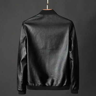 Leather motorcycle jacket