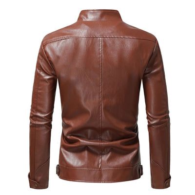 Elegant men's leather jacket