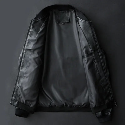 Leather motorcycle jacket