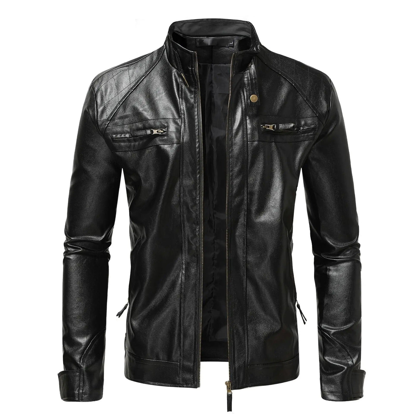 Elegant men's leather jacket