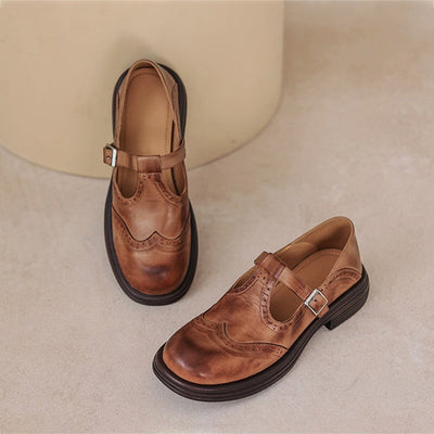Livvy – Leather Mary Janes